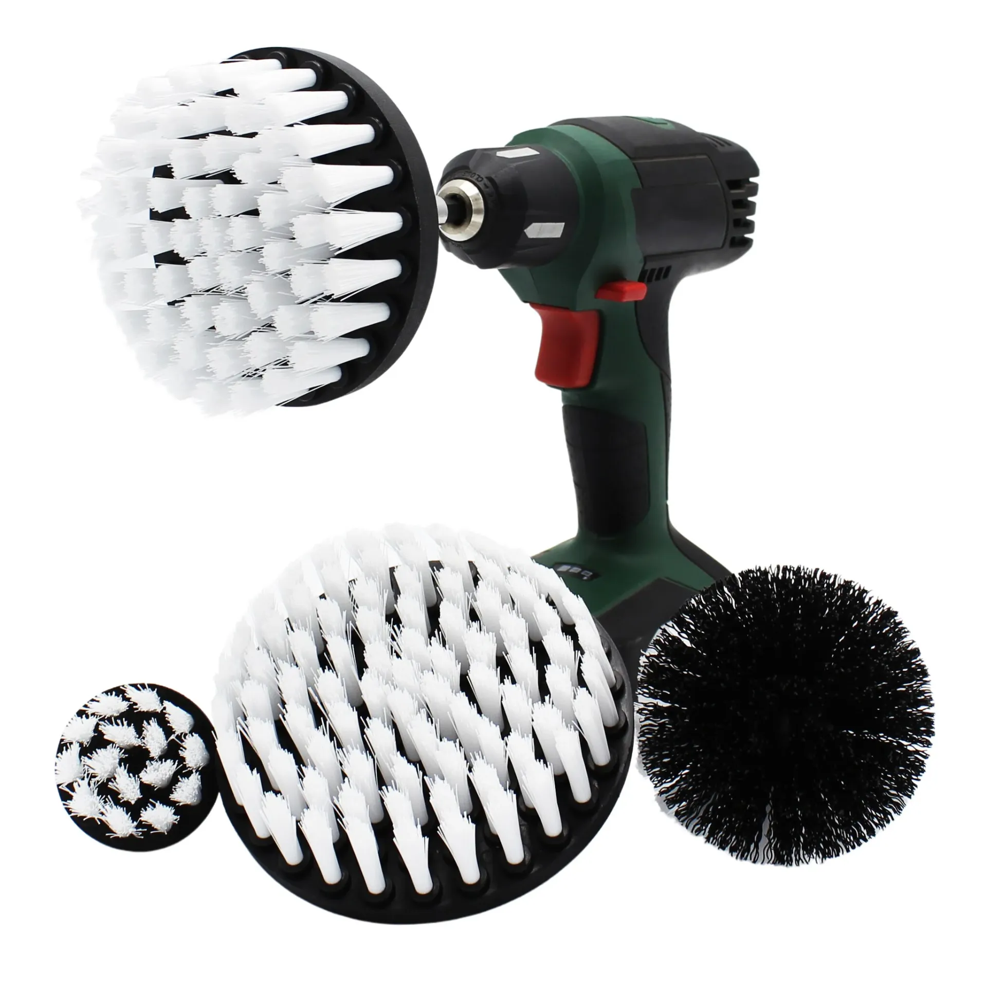 Lot de 4 brosses perceuse poils souples