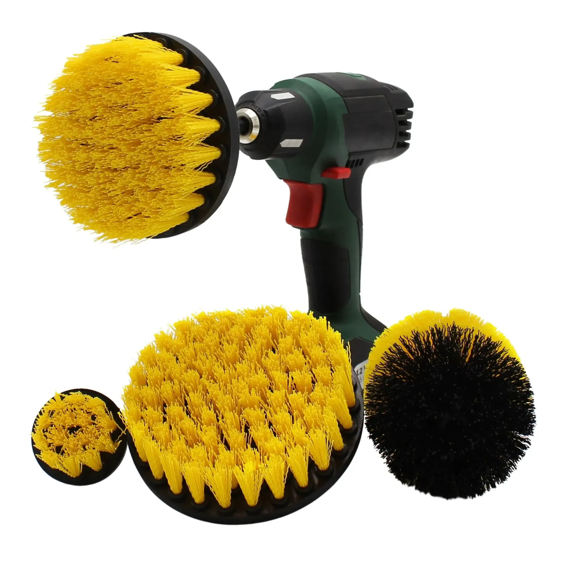 Lot de 4 brosses perceuse poils durs