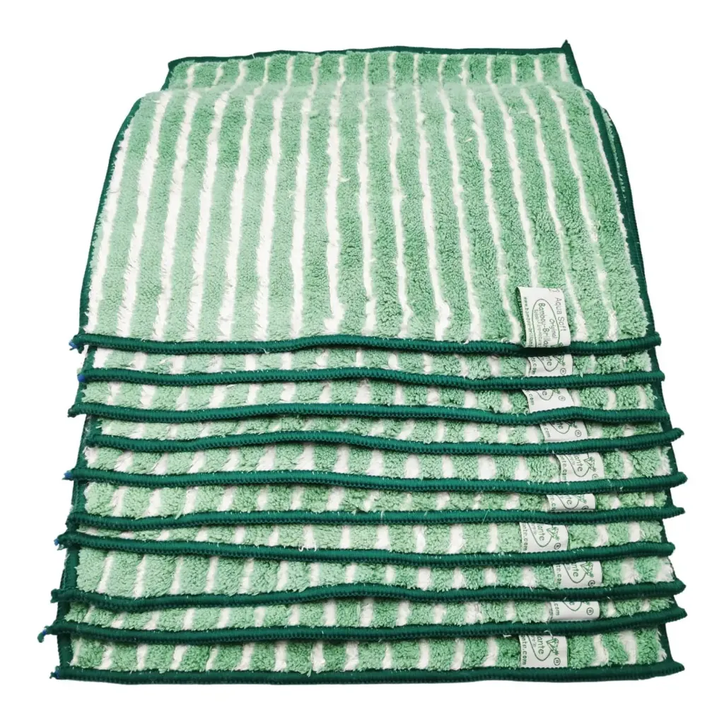 Lot de 10 lavettes vitres en bambou