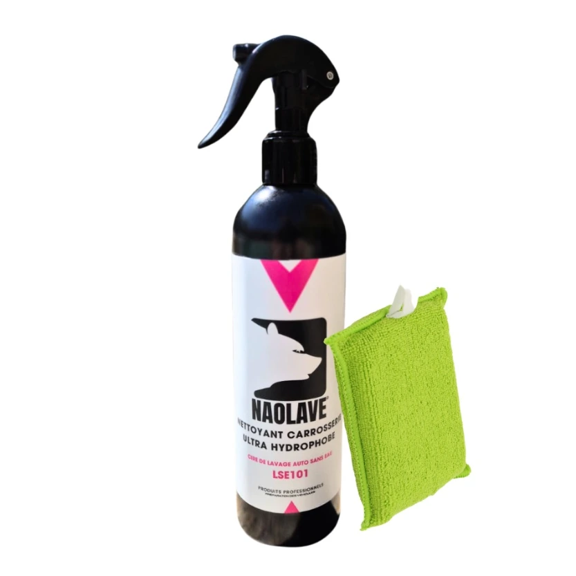 Nettoyant sans Eau pour Carrosserie Ultra Hydrophobe + Applicateur